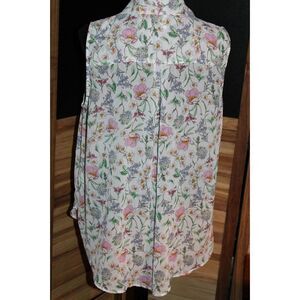 GORGEOUS SOFT FLORAL PRINT SLEEVELESS TOP BY HM SIZE MED